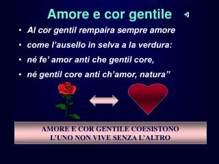 amore e cor gentile