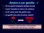 Amore e cor gentile - slide 1