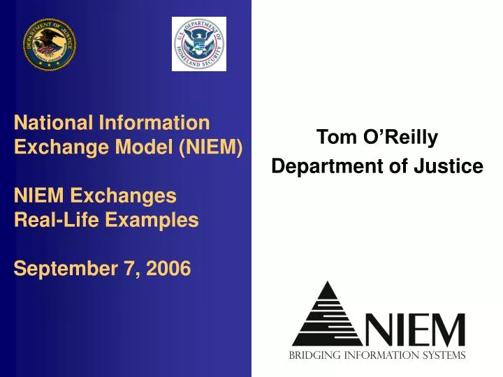 national information exchange model niem niem exchanges real life examples september 7 2006