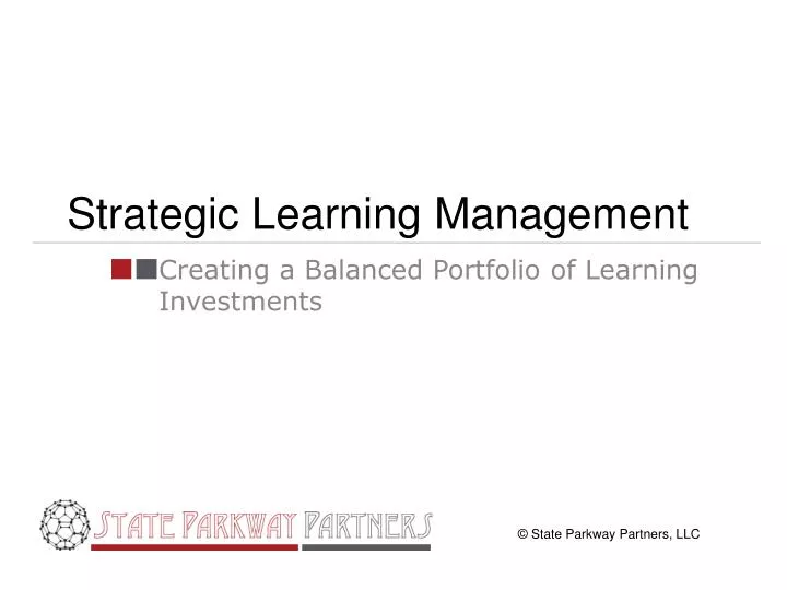 strategic learning management