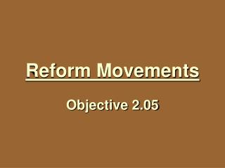 reform movements