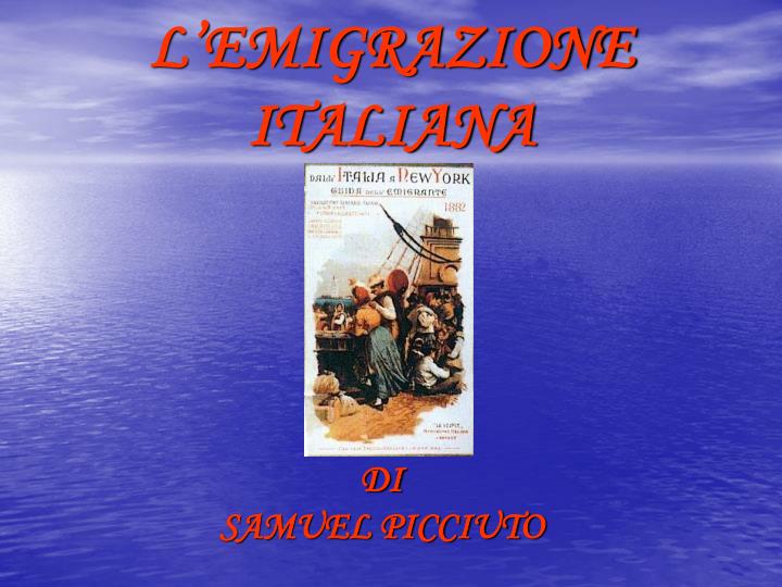 l emigrazione italiana