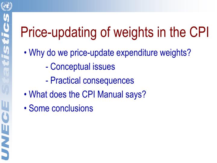 price updating of weights in the cpi