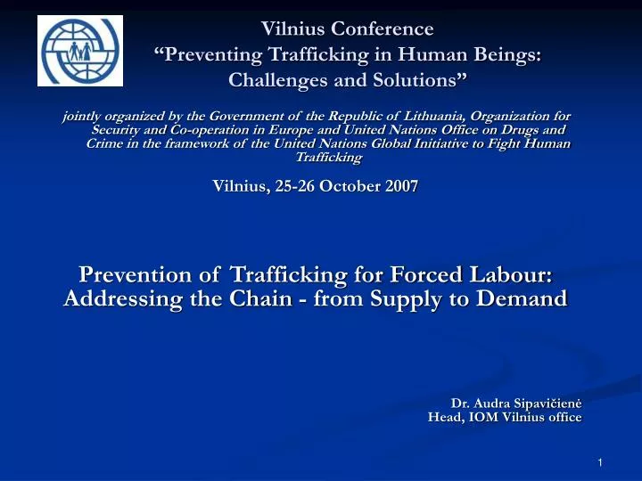 vilnius conference preventing trafficking in human beings challenges and solutions