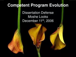 Competent Program Evolution