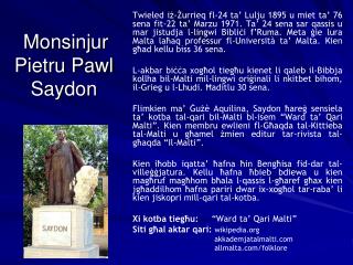 Monsinjur Pietru Pawl Saydon