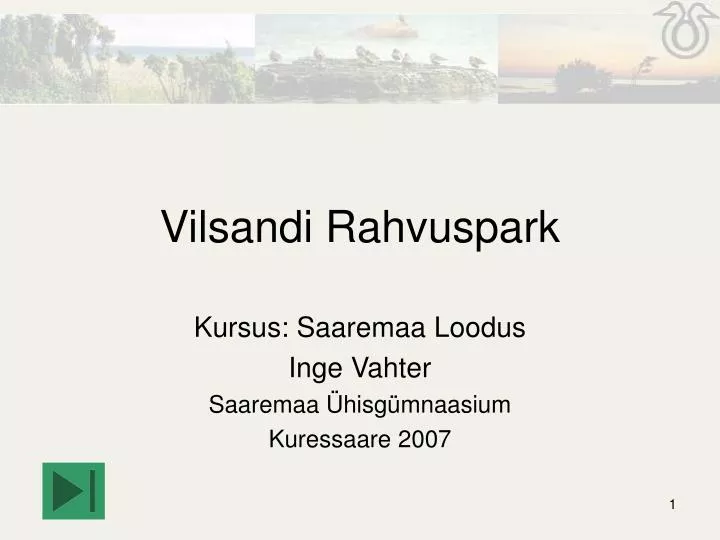 vilsandi rahvuspark