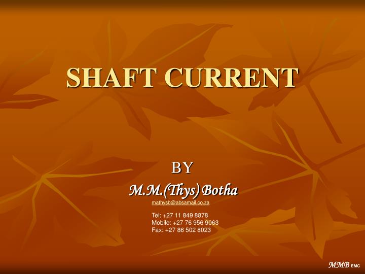 shaft current