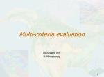 Multi-criteria evaluation - slide 1