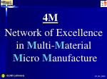 Network of Excellence in M ulti- M aterial M icro M anufacture