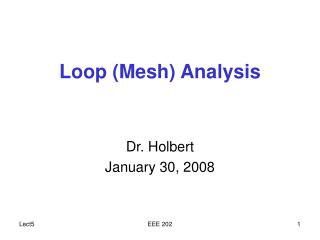 Loop (Mesh) Analysis