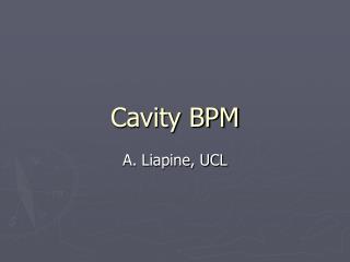 Cavity BPM