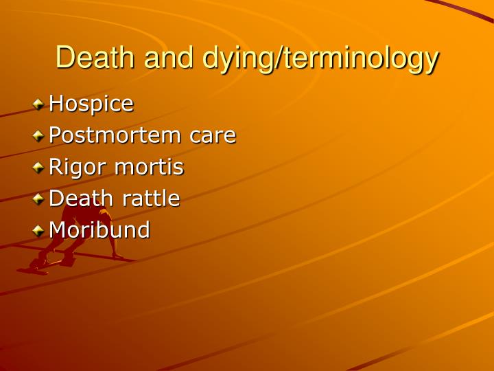 death and dying terminology