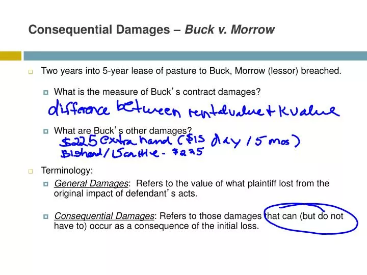 consequential damages buck v morrow
