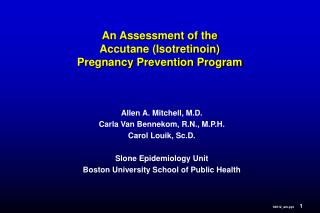 An Assessment of the Accutane (Isotretinoin) Pregnancy Prevention Program