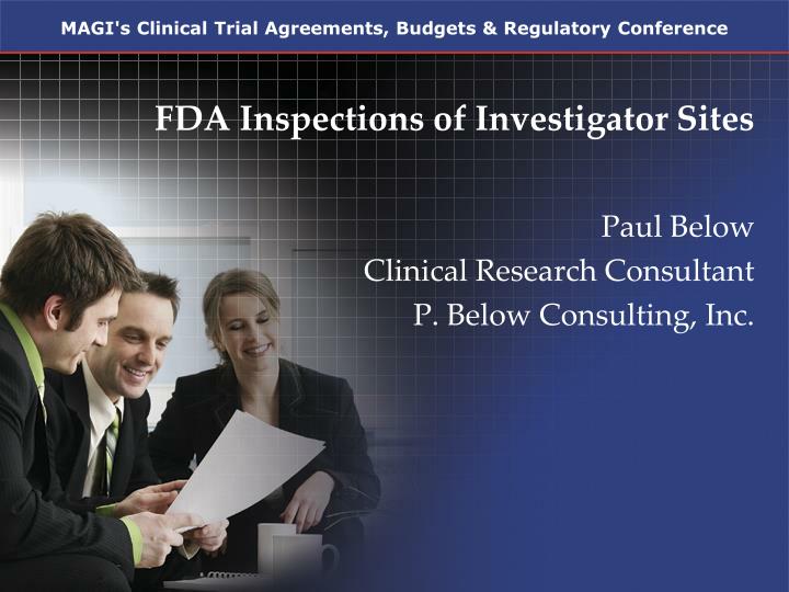 fda inspections of investigator sites