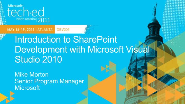 introduction to sharepoint development with microsoft visual studio 2010