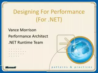 Designing For Performance (For .NET)
