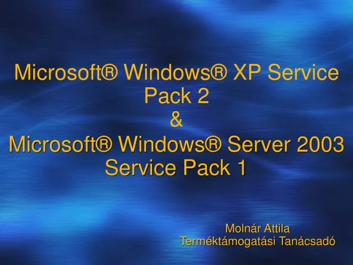 microsoft windows server 2003 service pack 1