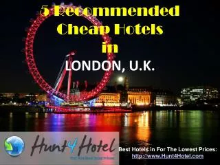 London - 5 Recommended Cheap Hotels