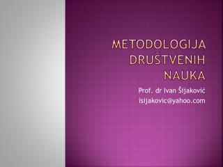 metodologija dru tvenih nauka