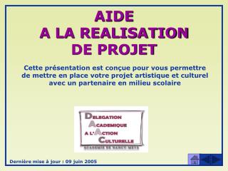 aide a la realisation de projet