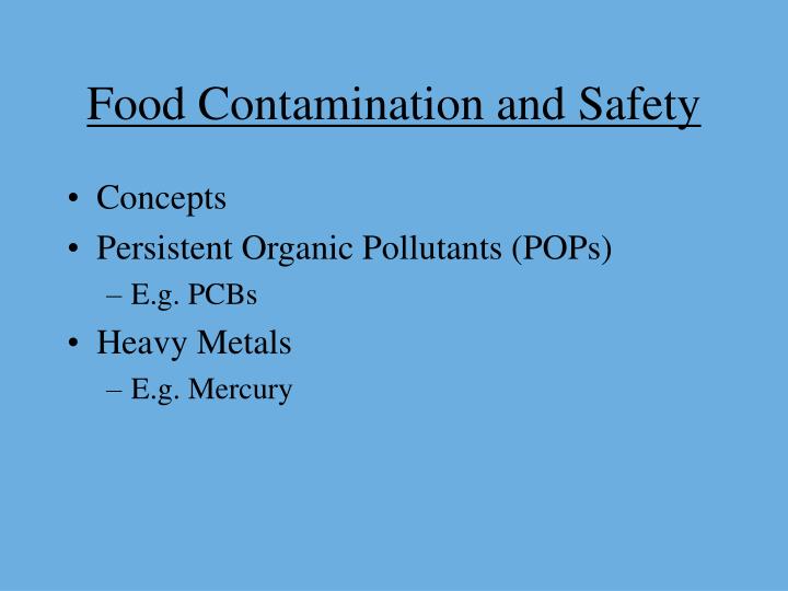 food contamination and safety