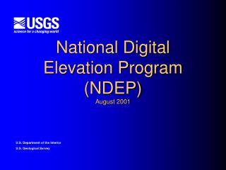 National Digital Elevation Program (NDEP) August 2001