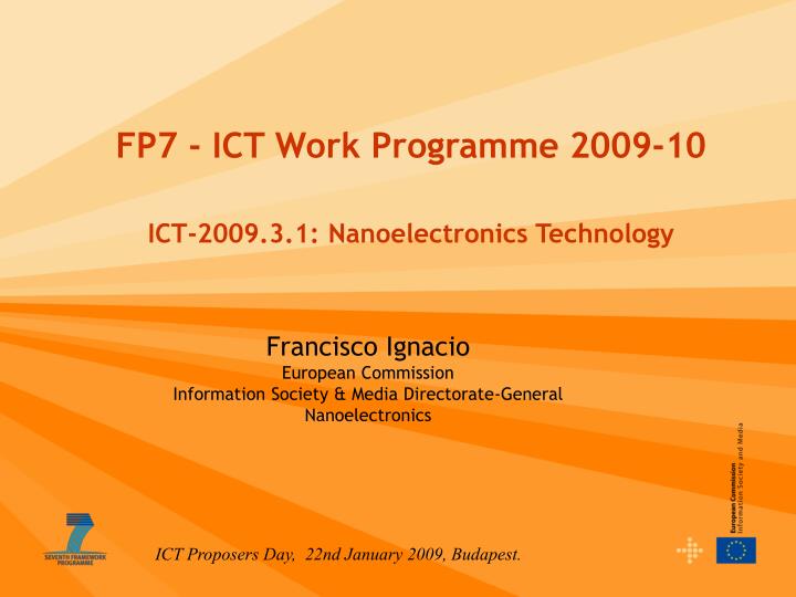 fp7 ict work programme 2009 10 ict 2009 3 1 nanoelectronics technology