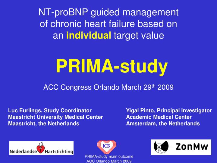 nt probnp guided management of chronic heart failure based on an individual target value