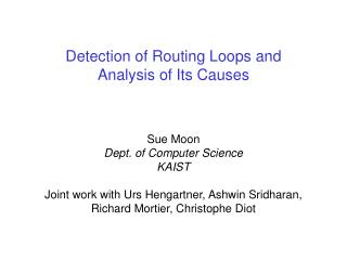 Detection of Routing Loops and Analysis of Its Causes