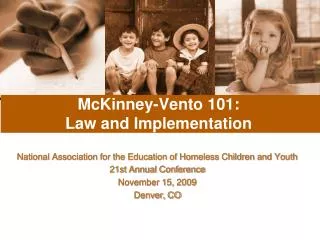 McKinney-Vento 101: Law and Implementation