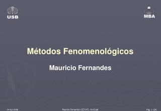 m todos fenomenol gicos