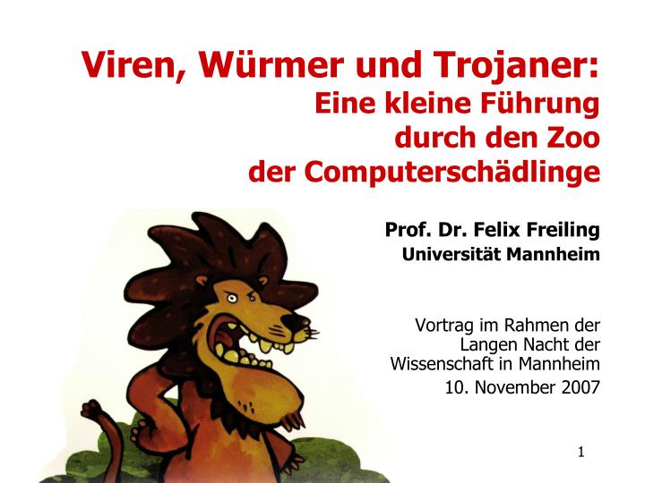 viren w rmer und trojaner eine kleine f hrung durch den zoo der computersch dlinge