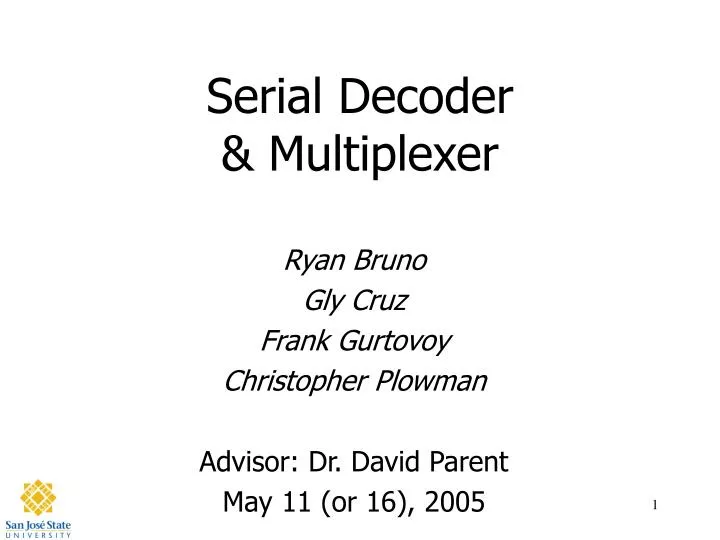 serial decoder multiplexer