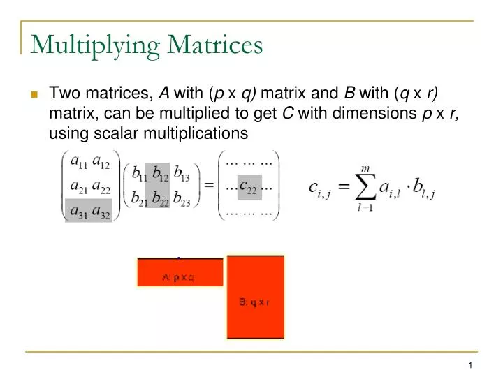 multiplying matrices