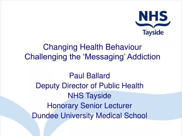 changing health behaviour challenging the messaging addiction