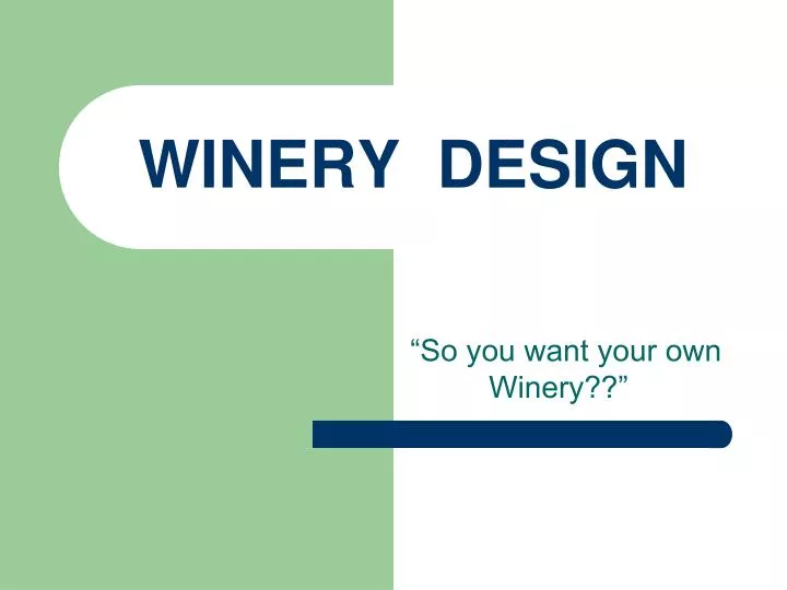 winery design