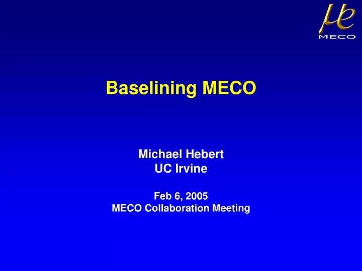 baselining meco