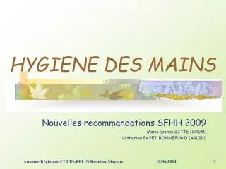 hygiene des mains