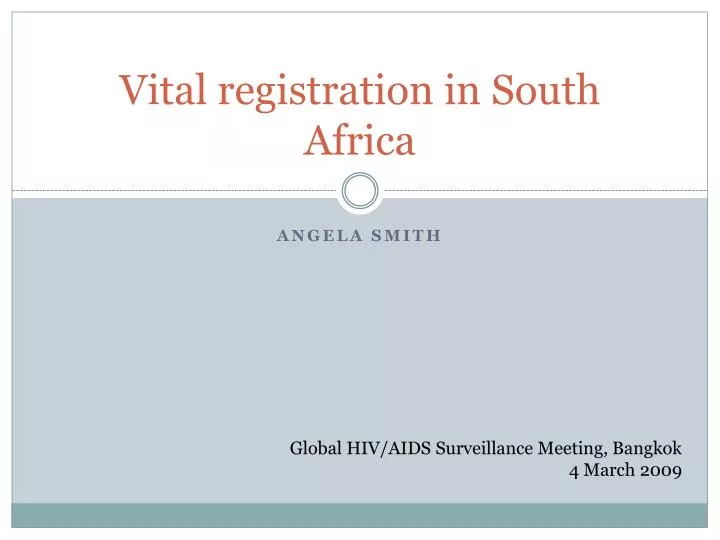 vital registration in south africa