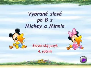 vybran slov po b s mickey a minnie
