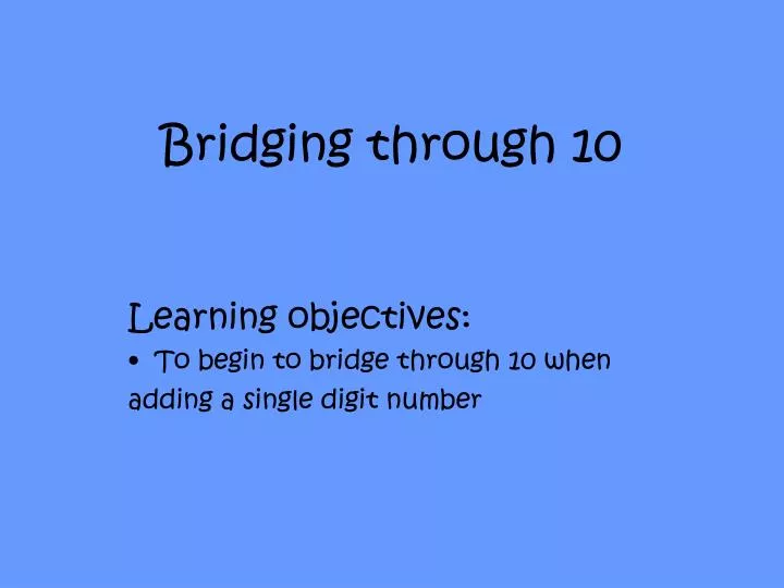 bridging through 10