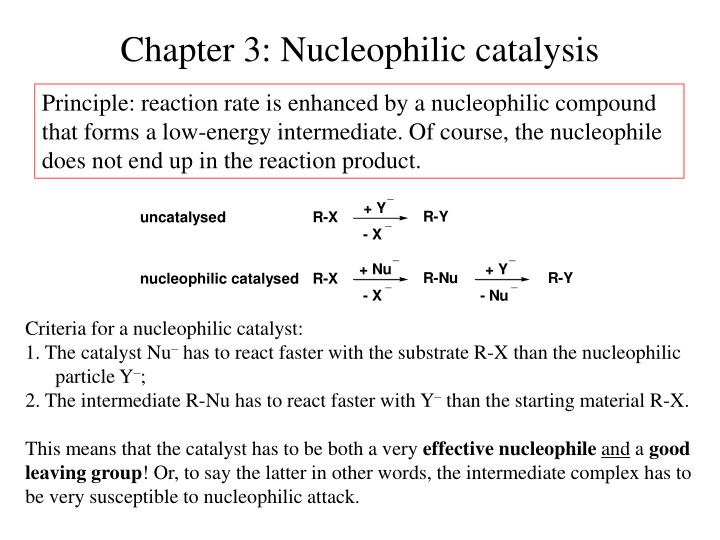 chapter 3 nucleophilic catalysis
