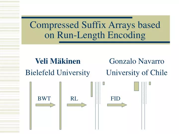 compressed suffix arrays based on run length encoding