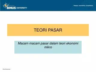 teori pasar