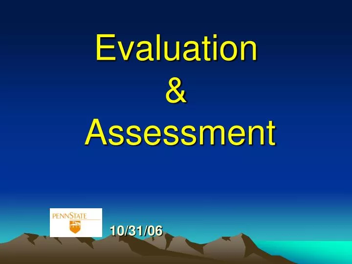 evaluation assessment