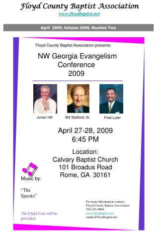 Floyd County Baptist Association www.floydbaptist.net