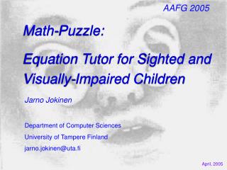 Math-Puzzle: Equation Tutor for Sighted and Visually-Impaired Children