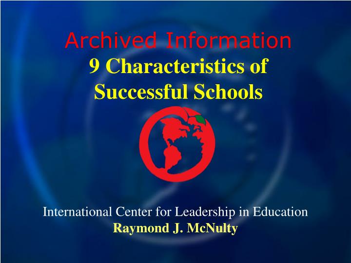 international center for leadership in education raymond j mcnulty